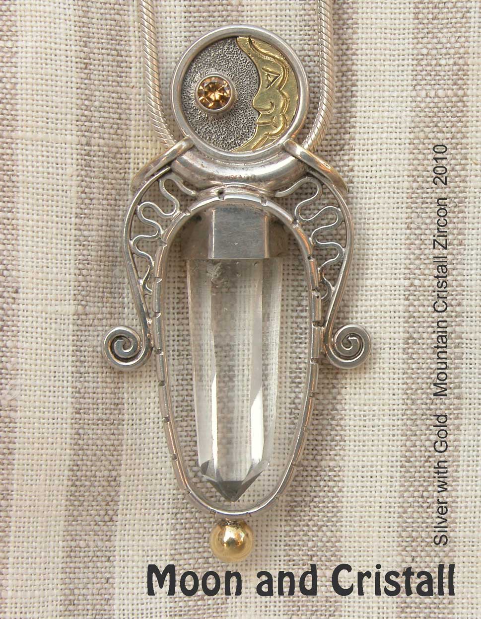 Bergkristall silber ohrring zirkon