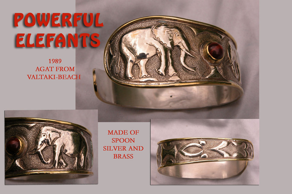 unikatarmband silber elefant 